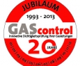 GAScontrol Prüfplakette Jubiläum